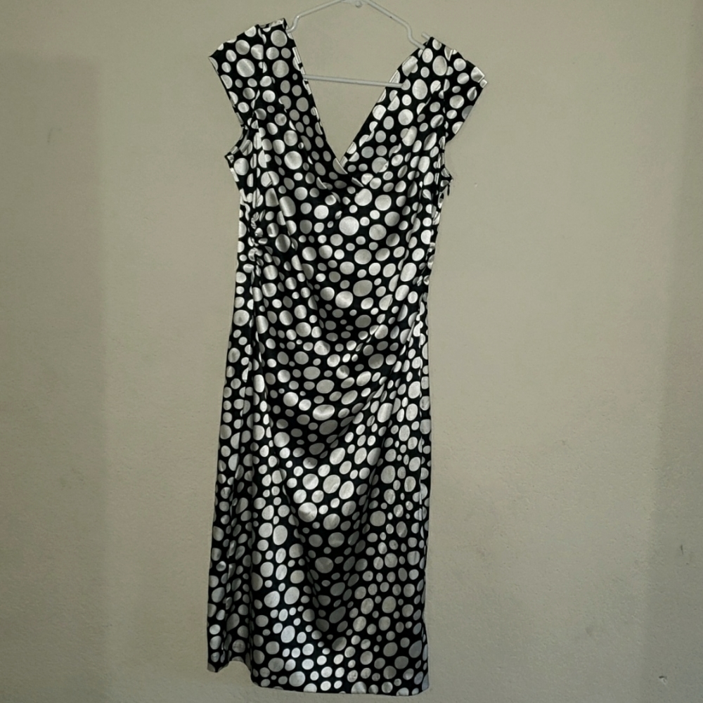 Navy with white polka-dots, Maggie j size 12 dress